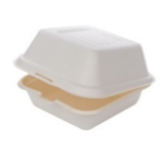 BAGASSE CLAMSHELLS 6"x6"