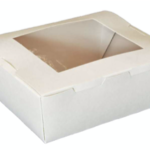 Large Bamboo Paper Salad Container w/PLA window - #3