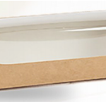 Medium Kraft Paper Baguette Box w/PLA Window (FU)