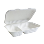 BAGASSE CLAMSHELLS 9"×6"x3.2" - 2 Comp