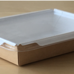 Rectangular Kraft Paper Salad Containers (PLA Coating) (FU) 40oz
