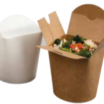 Kraft Round Paper Takeaway Pails (PLA Coating) (FU) 32oz