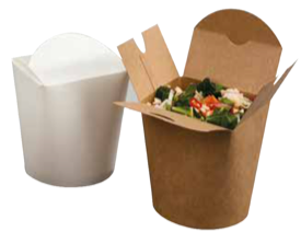 Kraft Round Paper Takeaway Pails (PLA Coating) (FU) 32oz
