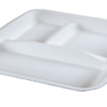Bagasse 3 Compartment Tray 236*200*38mm