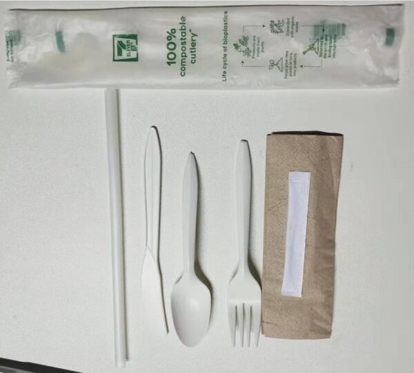 Ecofriendly Cultery Kits, 9" PLA Straw 6mm