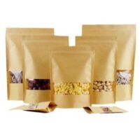 Food Grade Kraft Paper Ziplock Bags 17×24+4cm - Image 2