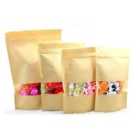 Food Grade Kraft Paper Ziplock Bags 20×30+5cm - Image 2