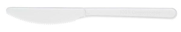7" CPLA Knife, white, with OPP bag