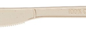 7" CPLA Knife, bamboo fiber, with OPP bag