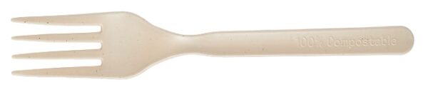 7" CPLA Fork, bamboo fiber, with OPP bag