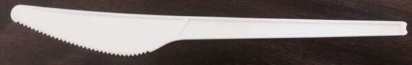 6.5" Light Weight CPLA Knife, white, with OPP bag