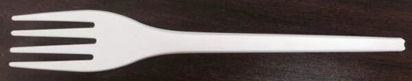 6.5" Light Weight CPLA Fork, white, with OPP bag