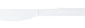 6" CPLA Knife, white, with OPP bag