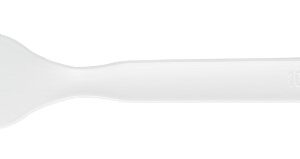 7" CPLA Fork, white, with OPP bag