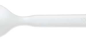 7" CPLA Spoon, white, with OPP bag