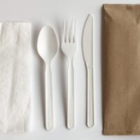 7” CPLA cutlery kit（1 layer napkin with paper bag） - Image 2