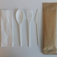6.5” Light Weight CPLA cutlery kit（1 layer napkin with paper bag） - Image 2