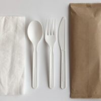 6” CPLA cutlery kit（1 layer napkin with paper bag） - Image 2