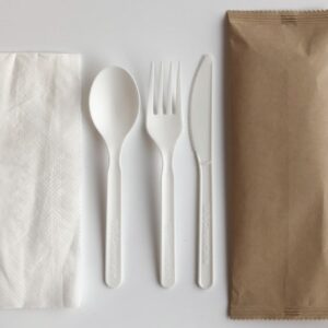 6” CPLA cutlery kit（1 layer napkin with paper bag）
